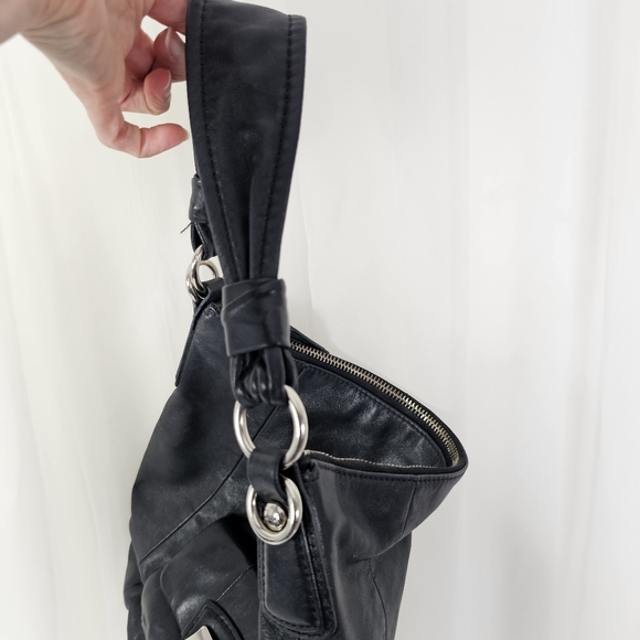 Coach Kristen black leather slouchy hobo shoulder bag - Picture 5 of 8